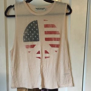 American peace sign tank